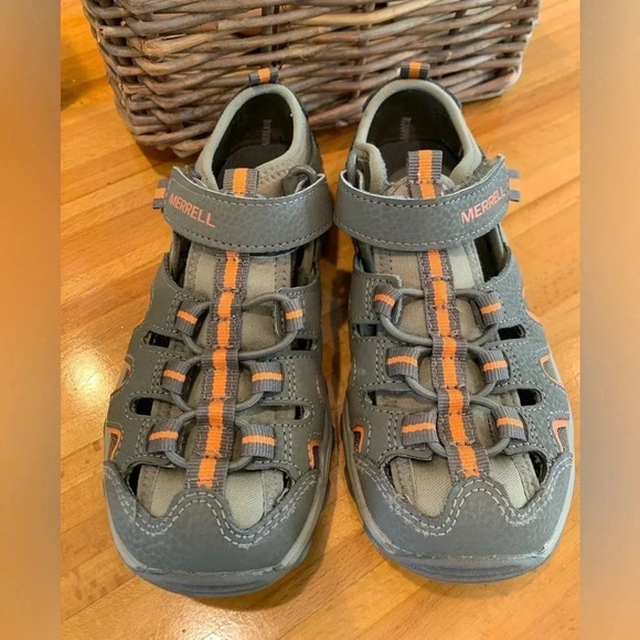 Merrell Other - Merrell Hydro H2O Hiking Sandals Boys Big Kid Youth Size 1 Gray and Orange